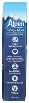 Alpen: Muesli Cereal No Sugar Added, 14 Oz