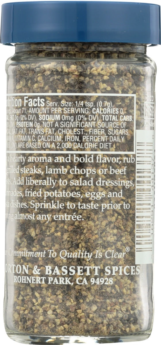Morton & Bassett: Coarse Ground Black Pepper, 1.8 Oz
