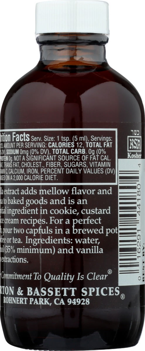 Morton & Bassett: Vanilla Extract, 4 Oz