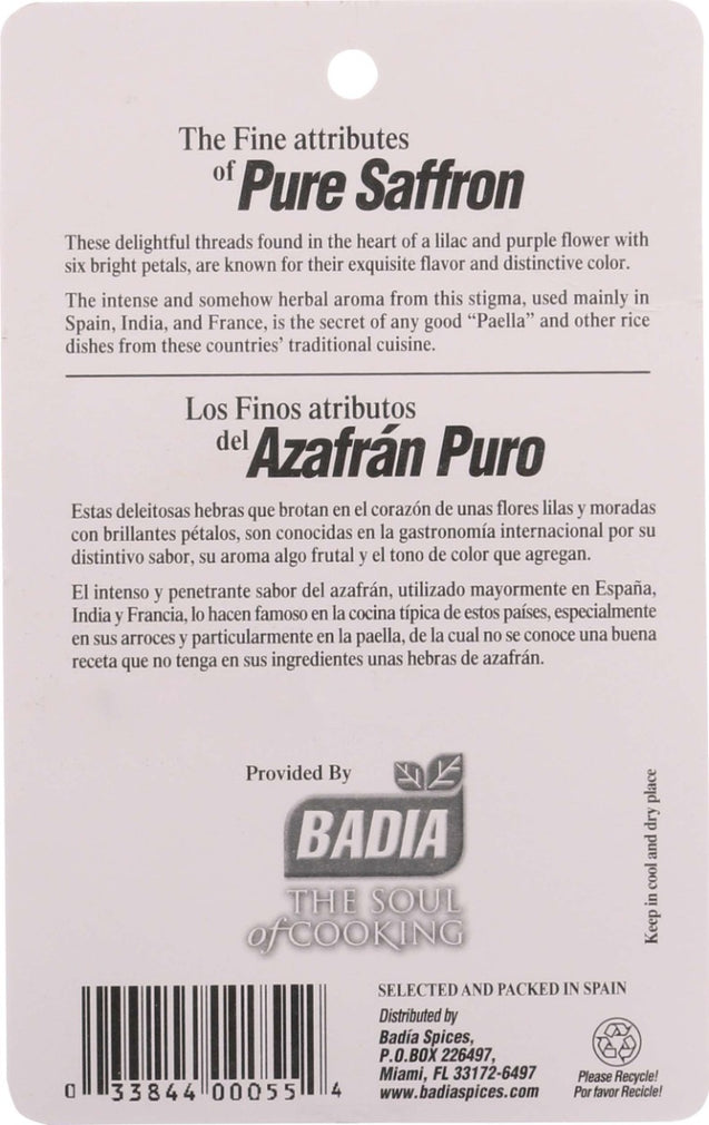 Badia: Saffron Spanish, 0.4 Gm