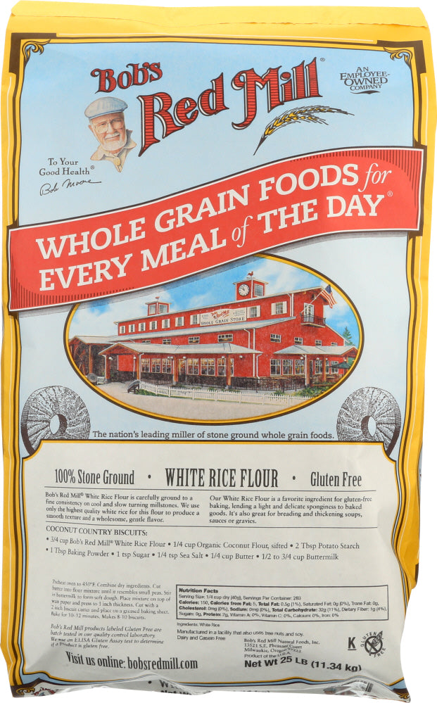 Bob's Red Mill: Stone Ground White Rice Flour, 25 Lb