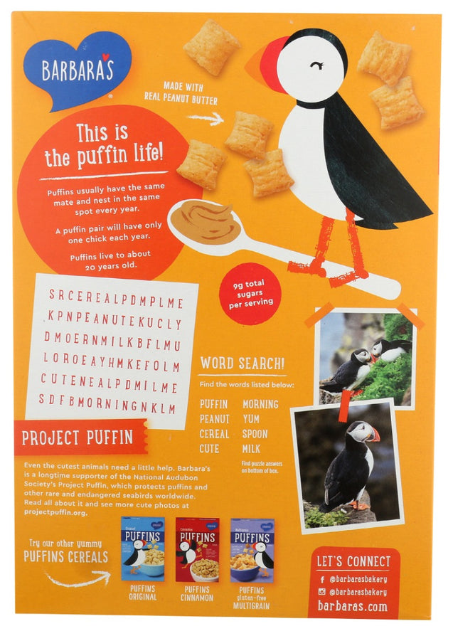 Barbaras: Puffins Peanut Butter Cereal, 11 Oz
