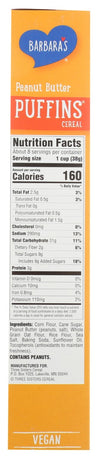 Barbaras: Puffins Peanut Butter Cereal, 11 Oz