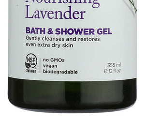 Avalon Organics: Bath & Shower Gel Lavender, 12 Oz