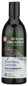 Avalon Organics: Bath & Shower Gel Lavender, 12 Oz