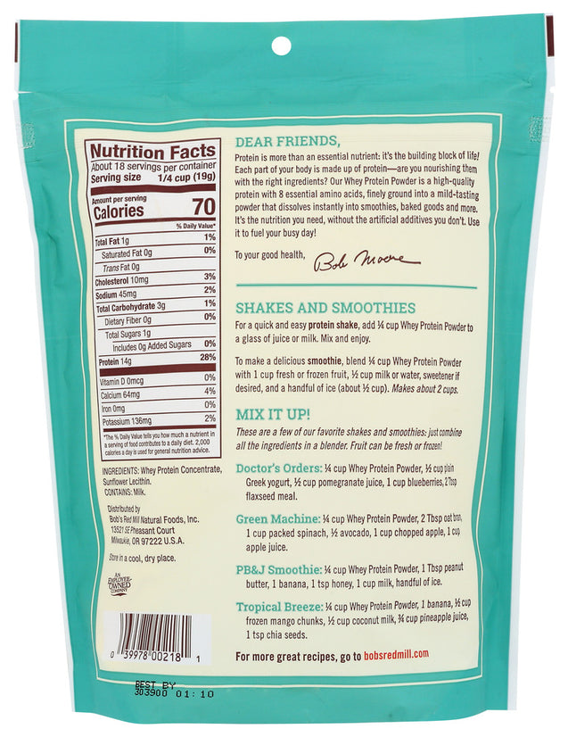 Bob's Red Mill: Whey Protein Powder, 12 Oz