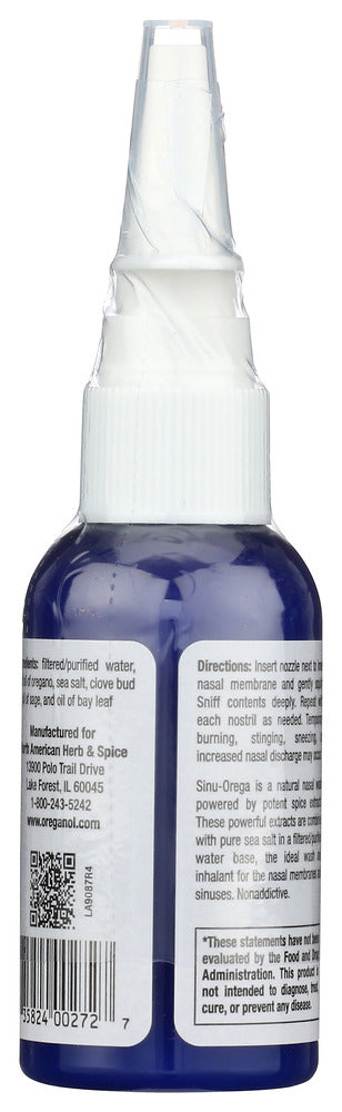 North American Herb & Spice: Sinu Orega Nasal Spray, 2 Oz
