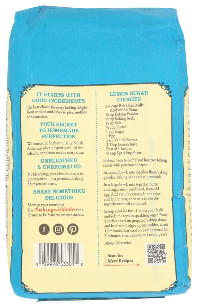 Bobs Red Mill: Unbleached White All Purpose Flour, 5 Lb