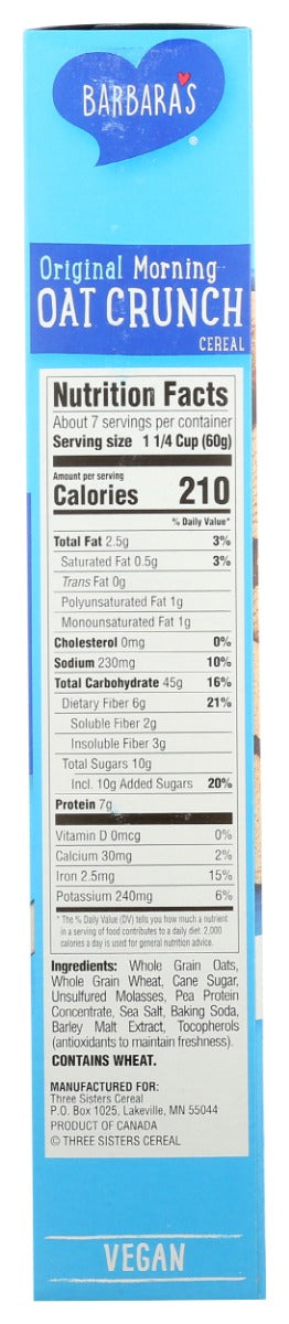 Barbaras: Morning Oat Crunch Original Cereal, 14 Oz