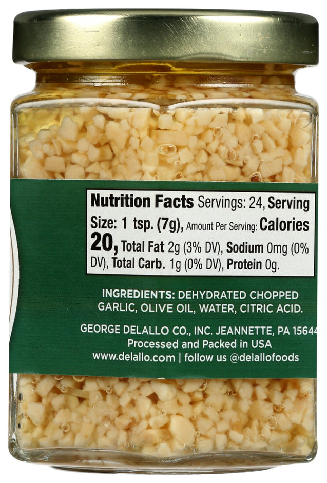 Delallo: Fine Chopped Garlic In Olive Oil, 6 Oz