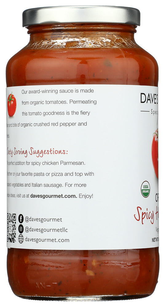 Dave's Gourmet: Organic Pasta Sauce Spicy Heirloom Marinara, 25.5 Oz