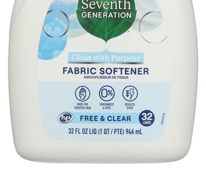Seventh Generation: Liquid Fabric Softener Free And Clear, 32 Oz