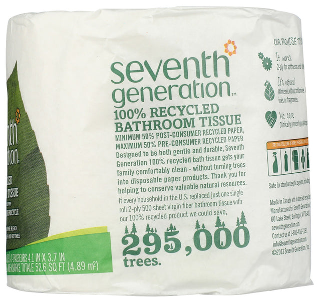 Seventh Generation: Recycled Bathroom Tissue 2ply 500 Sheets, 1 Ea