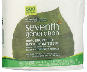 Seventh Generation: Recycled Bathroom Tissue 2ply 500 Sheets, 1 Ea