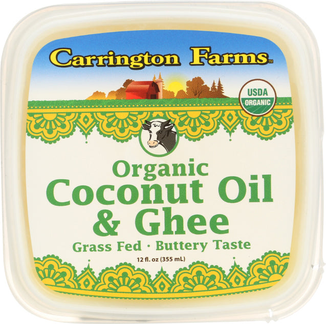 Carrington Farms: Coconut Oil And Ghee Organic, 12 Oz