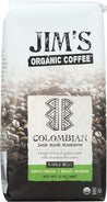 Jim's Organic Coffee: Whole Bean Colombian, 12 Oz