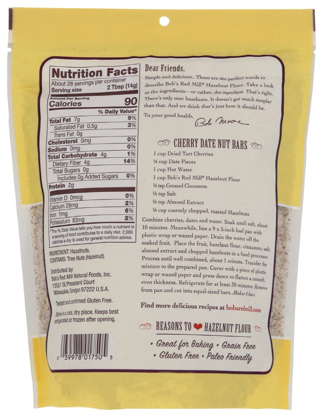 Bobs Red Mill: Hazelnut Flour Meal Natural, 14 Oz