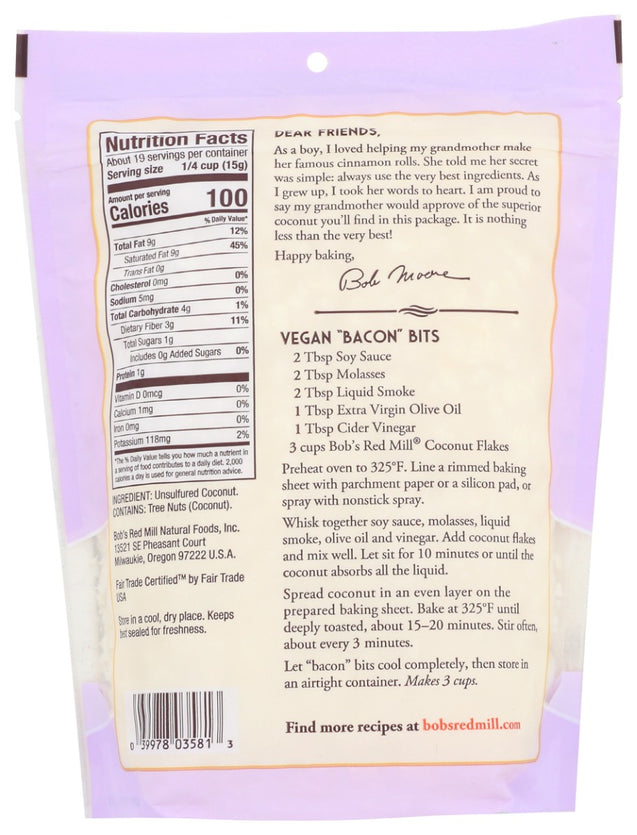 Bobs Red Mill: Coconut Flakes, 10 Oz
