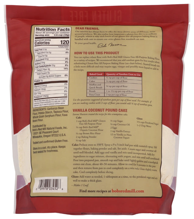 Bobs Red Mill: Gluten Free All Purpose Baking Flour, 44 Oz