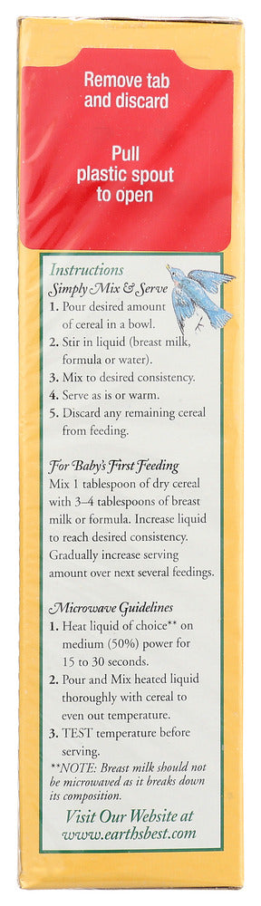 Earth's Best Organic Whole Grain Oatmeal Cereal, 8 Oz