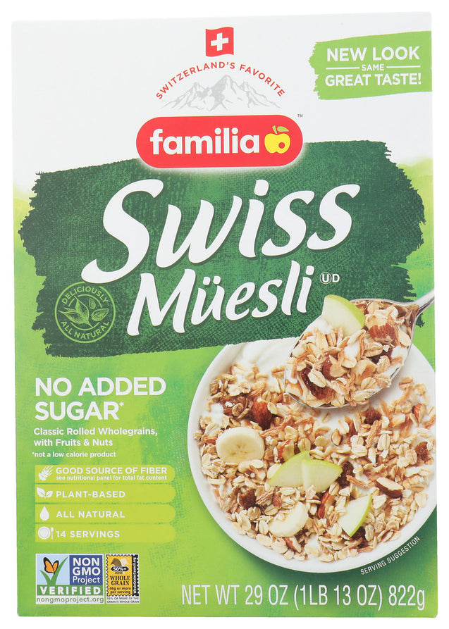 Familia: Swiss Muesli Cereal No Sugar Added, 32 Oz
