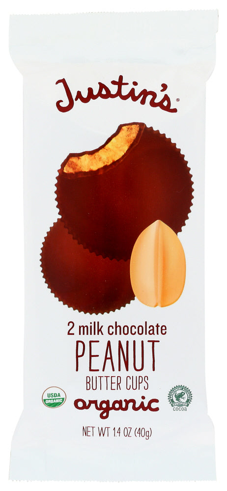 Justin's: Organic Peanut Butter Cups Milk Chocolate, 1.4 Oz