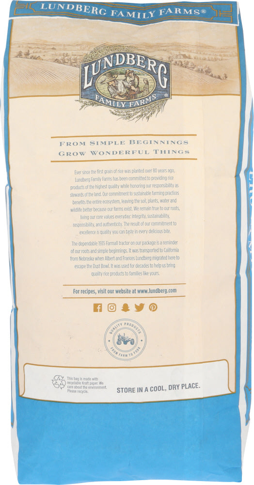 Lundberg: Organic Long Grain Brown Rice, 25 Lb
