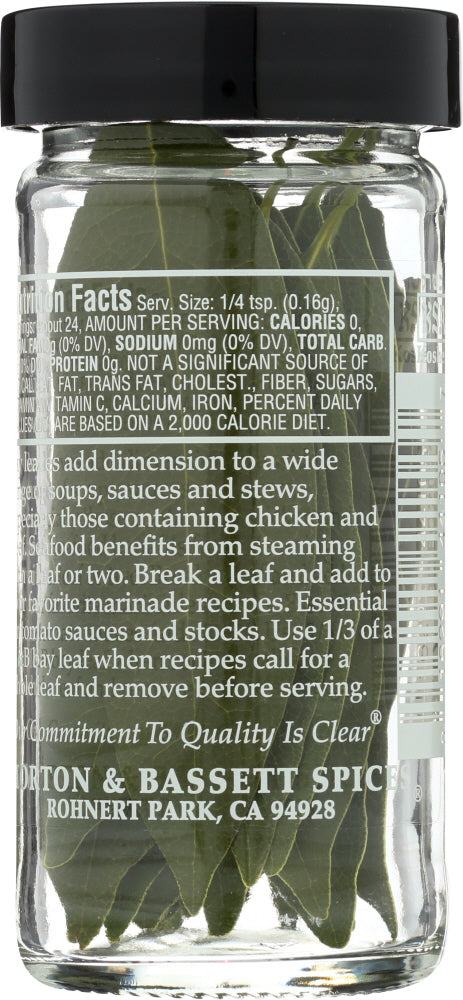 Morton & Bassett: All Natural Bay Leaves California, 0.14 Oz