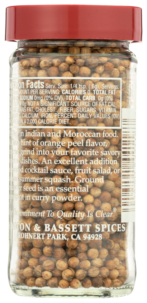 Morton & Bassett: Coriander Seed, 1.2 Oz