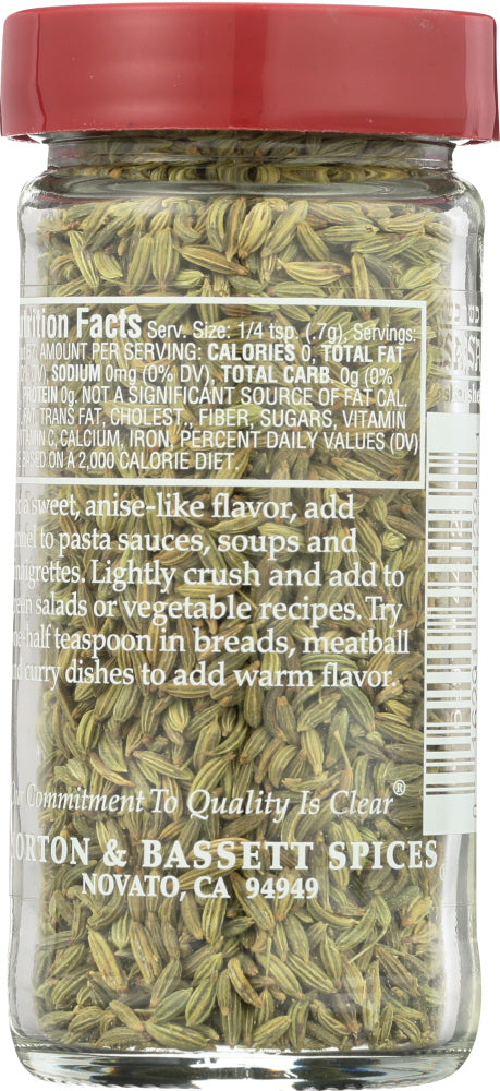 Morton & Bassett: Fennel Seed, 1.9 Oz