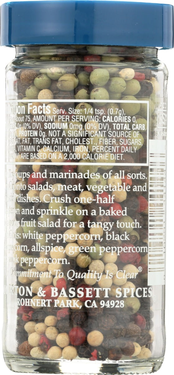 Morton & Bassett: Peppercorns Rainbow Whole, 1.9 Oz