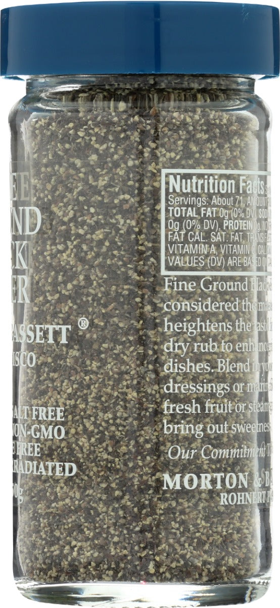 Morton & Bassett: Fine Ground Black Pepper, 2 Oz