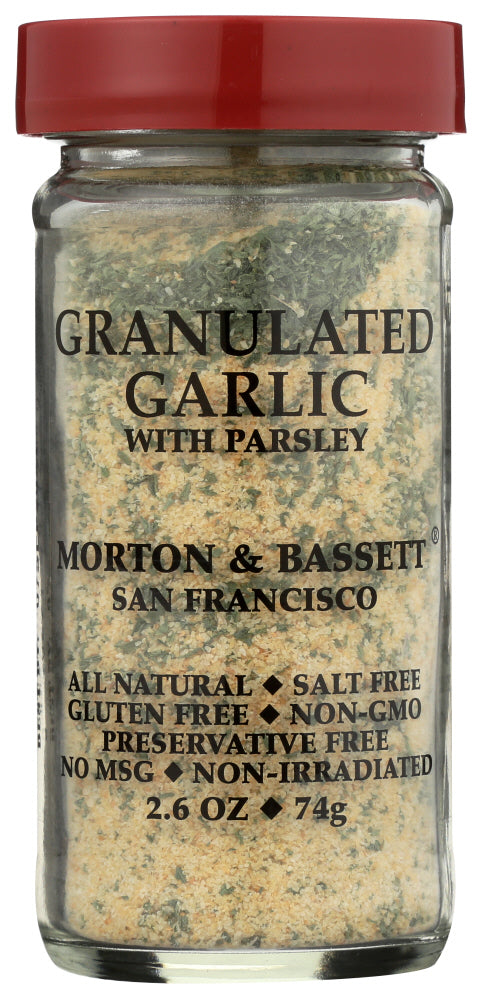 Morton & Bassett: Granulated Garlic With Parsley, 2.6 Oz