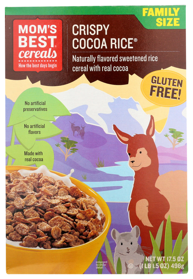Mom's Best: Crispy Cocoa Rice Cereal, 17.5 Oz