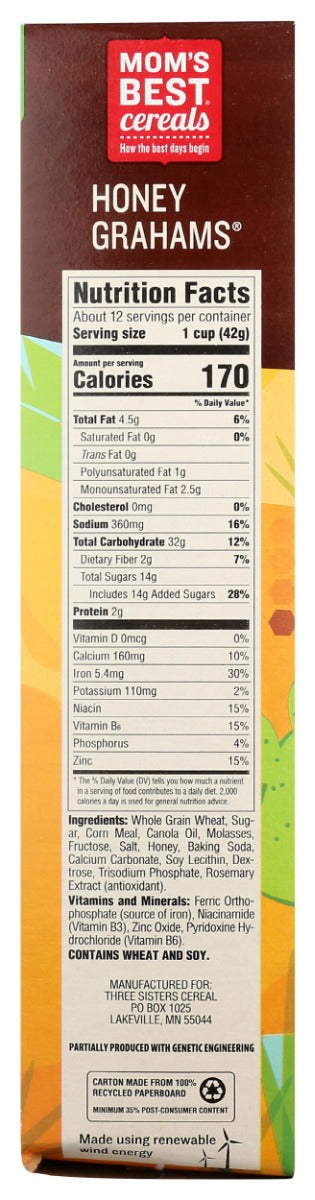 Moms Best: Honey Grahams Cereal, 17.5 Oz