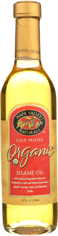 Napa Valley Naturals: Cold Pressed Organic Sesame Oil, 12.7 Oz