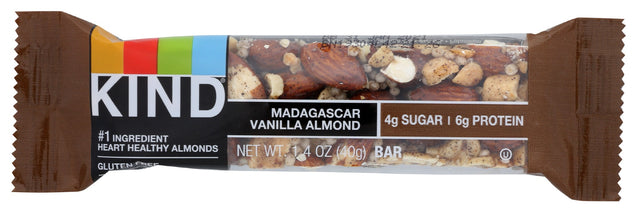 Kind: Nuts And Spices Bar Madagascar Vanilla And Almond, 1.4 Oz