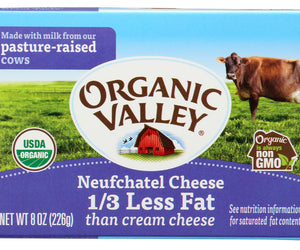 Organic Valley: Organic Neufchatel Pasteurized Cream Cheese, 8 Oz