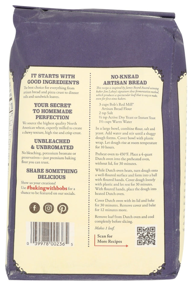 Bobs Red Mill: Artisan Bread Flour, 5 Lb