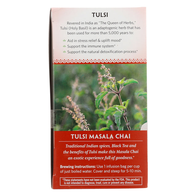 Organic India: Tulsi Masala Chai Tea, 18 Tea Bags, 1.33 Oz