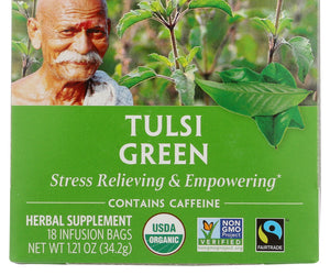 Organic India: Tulsi Green Tea, 18 Bg