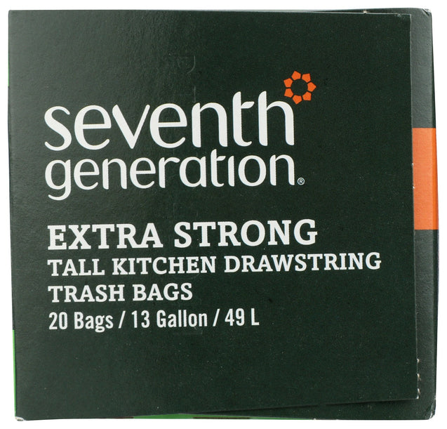 Seventh Generation: Tall Kitchen Bags 13 Gallon 2-ply, 20 Bags