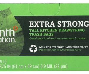 Seventh Generation: Tall Kitchen Bags 13 Gallon 2-ply, 20 Bags