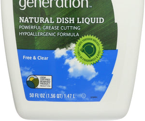 Seventh Generation: Dishwashing Liquid Free And Clear, 50 Oz