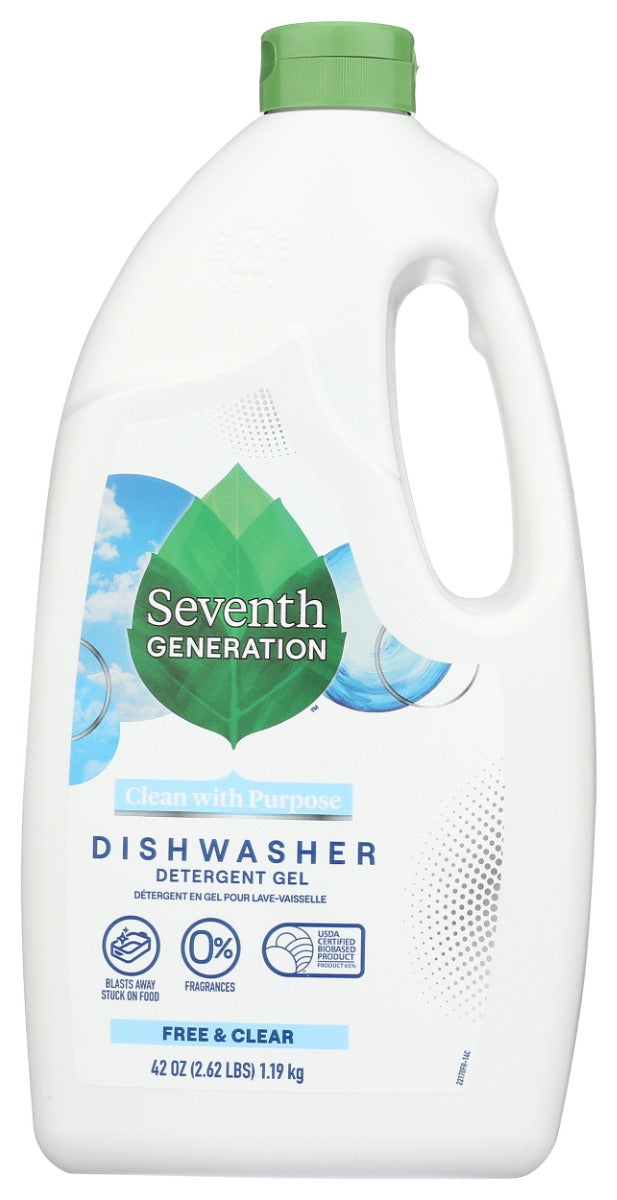 Seventh Generation: Natural Dishwasher Detergent Gel Free & Clear, 42 Oz