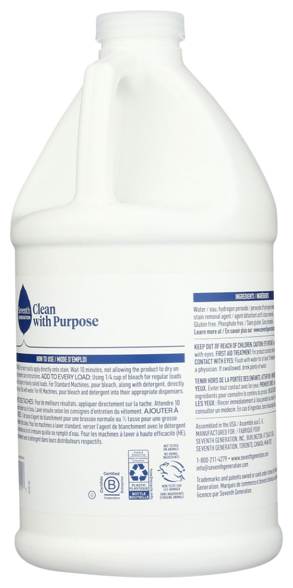 Seventh Generation: Free & Clear Chlorine-free Bleach, 64 Oz