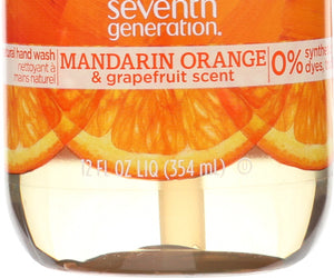 Seventh Generation: Natural Hand Wash Mandarin Orange & Grapefruit, 12 Oz