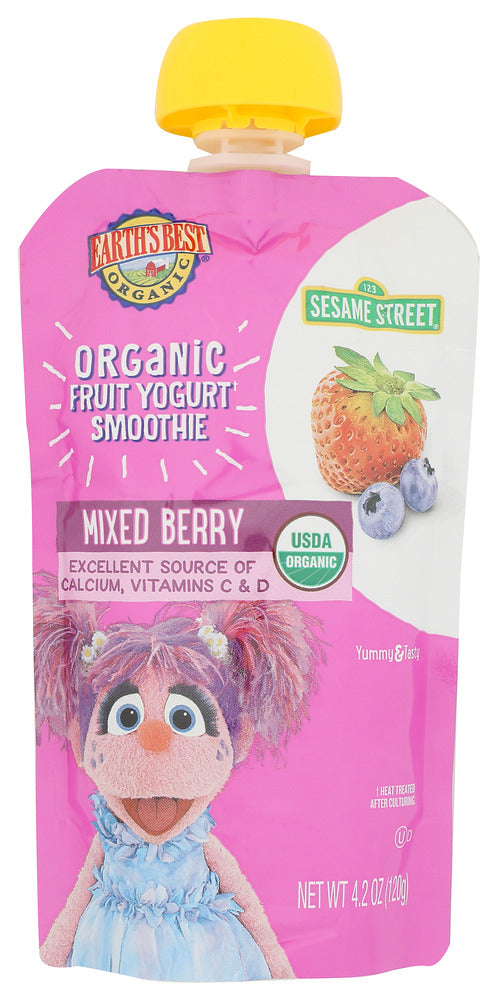 Earth's Best: Organic Fruit Yogurt Smoothie Mixed Berry, 4.2 Oz