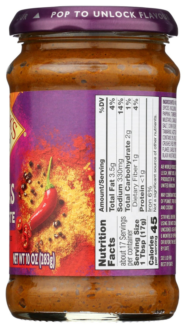 Pataks: Madras Spice Paste, 10 Oz