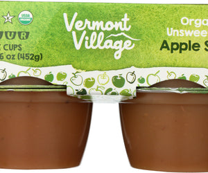 Vermont Village Cannery: Organic Unsweetened Applesauce 4 Cups, 16 Oz